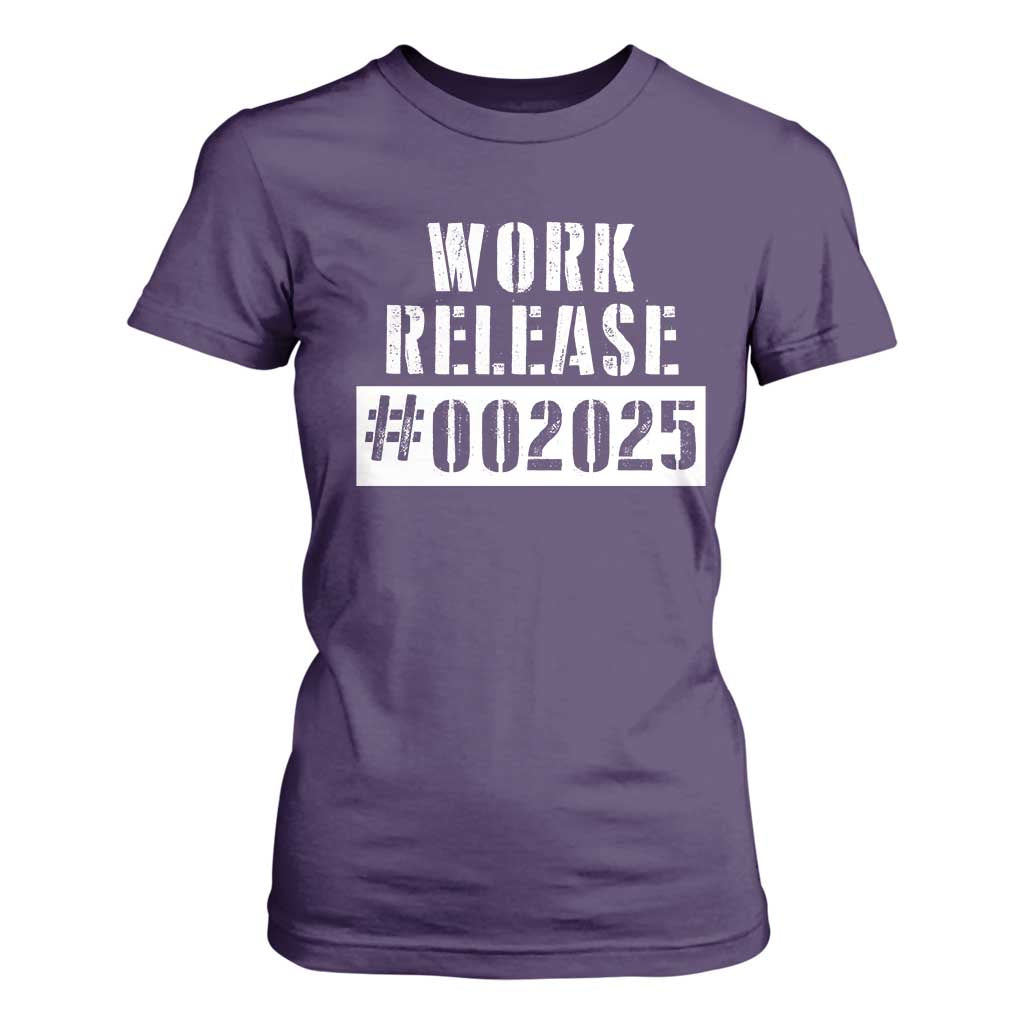 Funny Retirement 2025 T Shirt For Women Work Release TS09 Purple Print Your Wear