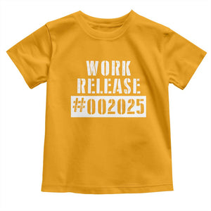 Funny Retirement 2025 Toddler T Shirt Work Release TS09 Gold Print Your Wear