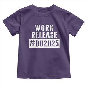 Funny Retirement 2025 Toddler T Shirt Work Release TS09 Purple Print Your Wear