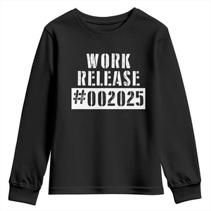 Funny Retirement 2025 Youth Sweatshirt Work Release TS09 Black Print Your Wear