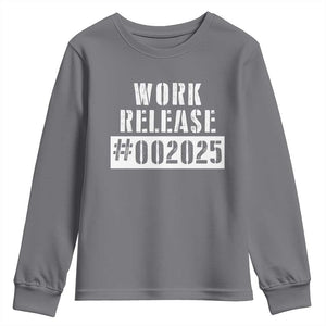 Funny Retirement 2025 Youth Sweatshirt Work Release TS09 Charcoal Print Your Wear