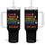 Funny Teacher Retirement 2025 Tumbler With Handle Came Taught Made Difference Retired TS09 One Size: 40 oz Black Print Your Wear