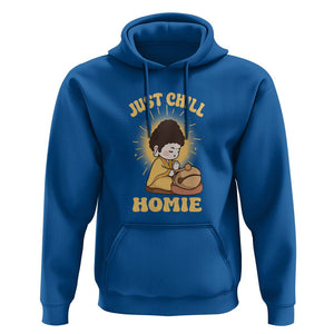 Funny Buddhism Hoodie Just Chill Homie Cute Baby Buddha TS09 Royal Blue Printyourwear