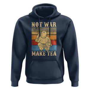 Funny Buddhism Hoodie Make Tea Not War Buddha TS09 Navy Printyourwear