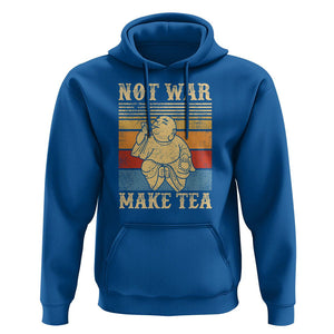 Funny Buddhism Hoodie Make Tea Not War Buddha TS09 Royal Blue Printyourwear