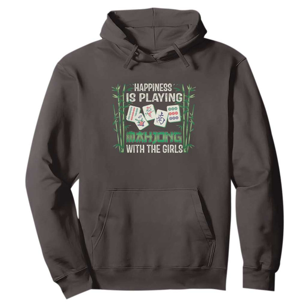 Happiness Is Playing Mahjong With The Girls Hoodie TS09 Dark Chocolate Print Your Wear