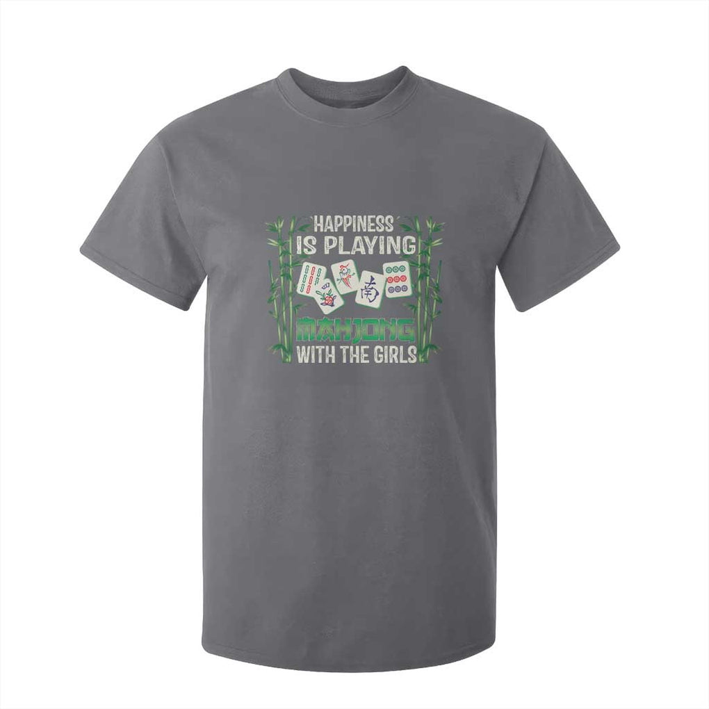 Happiness Is Playing Mahjong With The Girls T Shirt For Kid TS09 Charcoal Print Your Wear