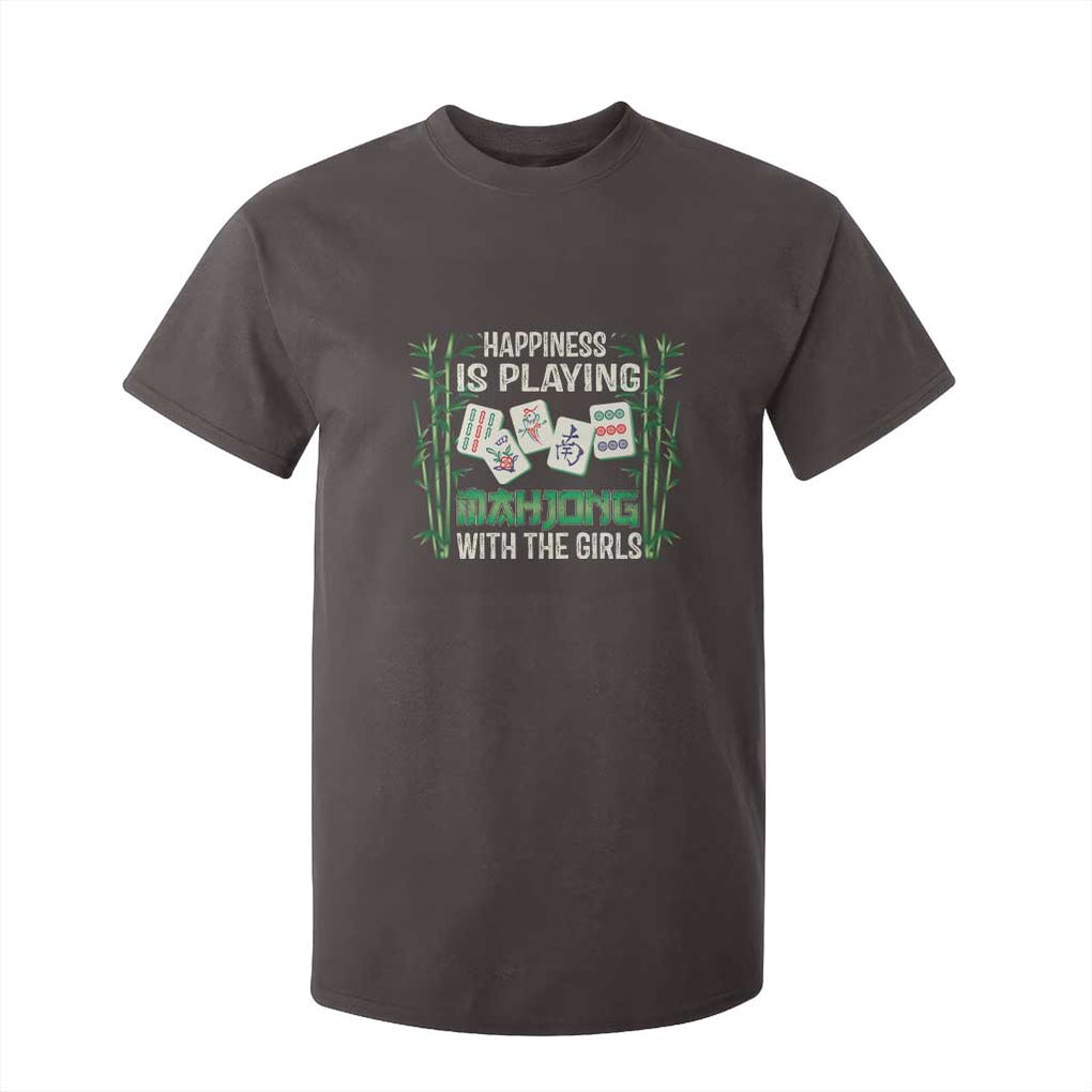 Happiness Is Playing Mahjong With The Girls T Shirt For Kid TS09 Dark Chocolate Print Your Wear