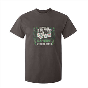 Happiness Is Playing Mahjong With The Girls T Shirt For Kid TS09 Dark Chocolate Print Your Wear