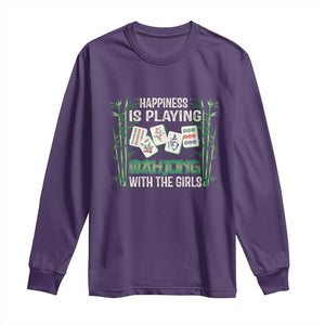 Happiness Is Playing Mahjong With The Girls Long Sleeve Shirt TS09 Purple Print Your Wear