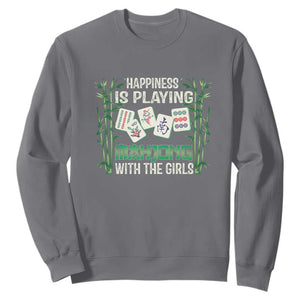 Happiness Is Playing Mahjong With The Girls Sweatshirt TS09 Charcoal Print Your Wear