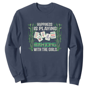 Happiness Is Playing Mahjong With The Girls Sweatshirt TS09 Navy Print Your Wear