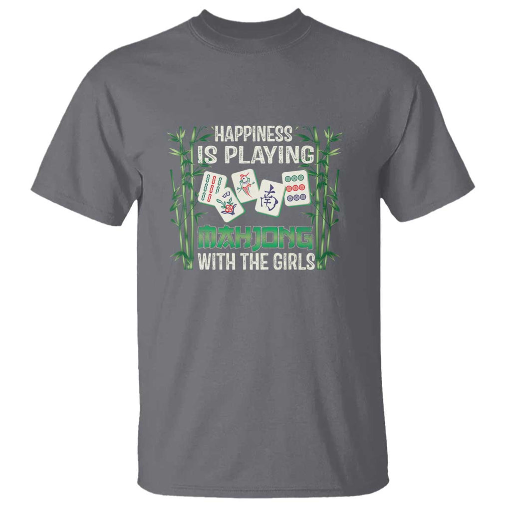 Happiness Is Playing Mahjong With The Girls T Shirt TS09 Charcoal Print Your Wear