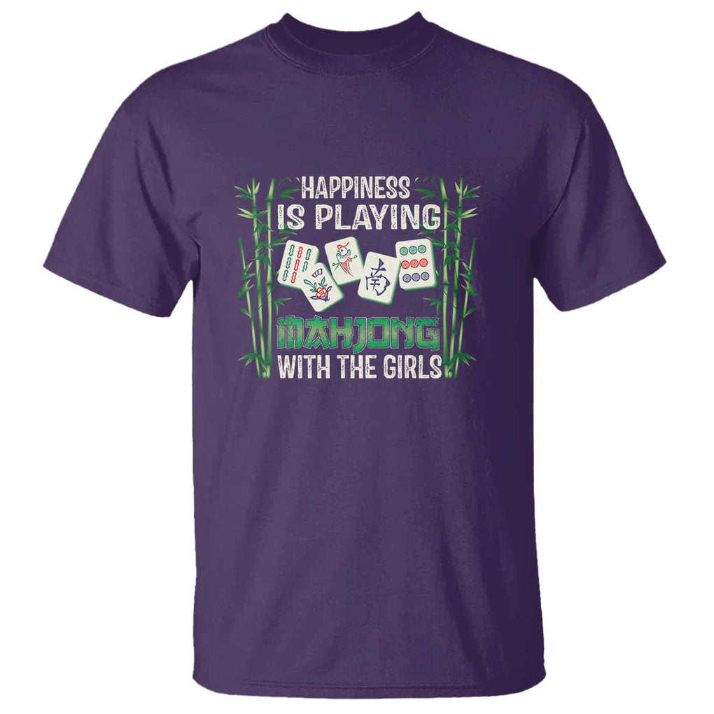 Happiness Is Playing Mahjong With The Girls T Shirt TS09 Purple Print Your Wear