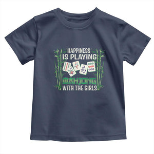 Happiness Is Playing Mahjong With The Girls Toddler T Shirt TS09 Navy Print Your Wear