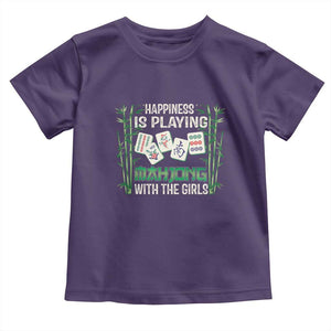 Happiness Is Playing Mahjong With The Girls Toddler T Shirt TS09 Purple Print Your Wear