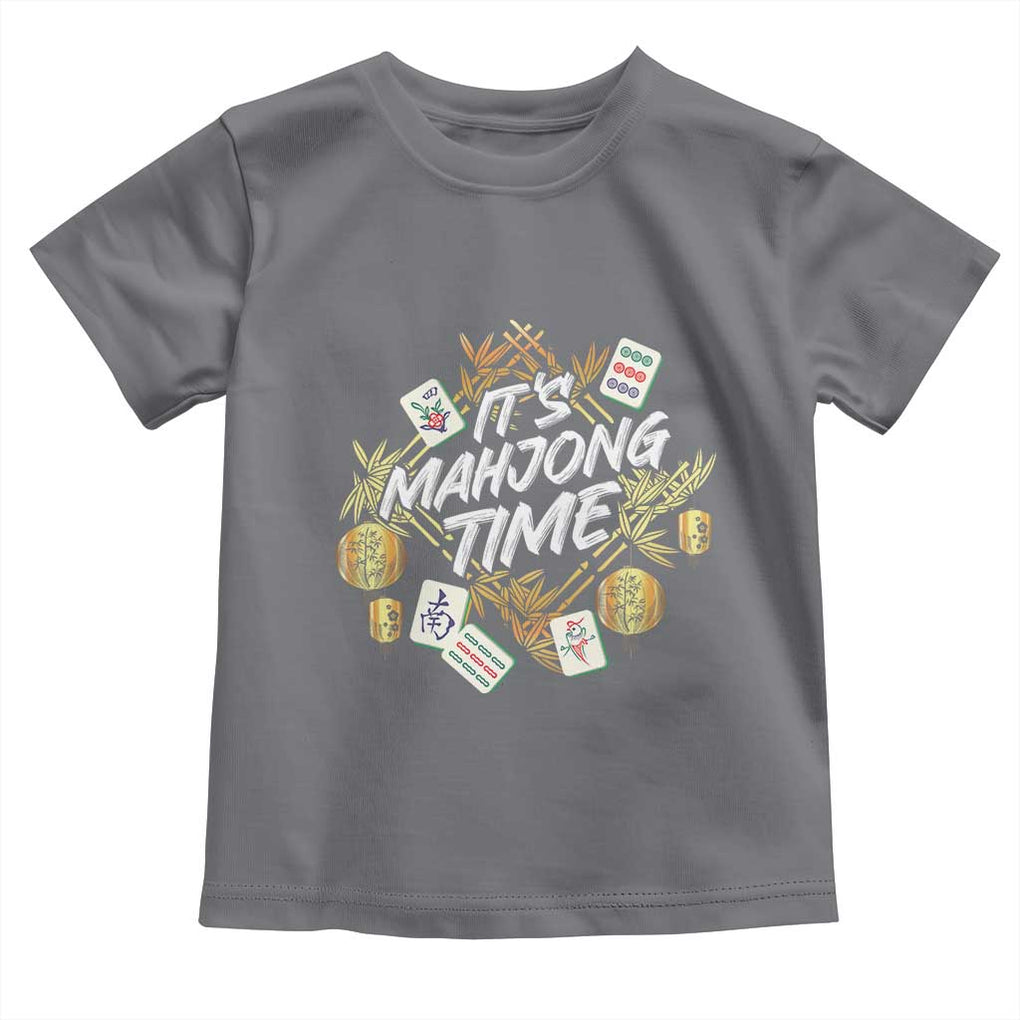 It's Mahjong Time Gambling Chinese Game Toddler T Shirt TS09 Charcoal Print Your Wear