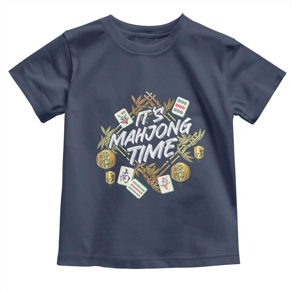 It's Mahjong Time Gambling Chinese Game Toddler T Shirt TS09 Navy Print Your Wear