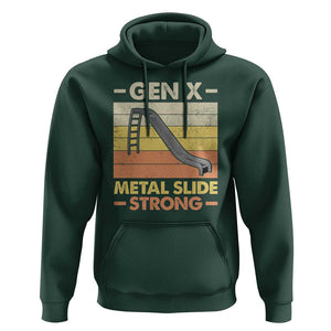 Funny Gen X Hoodie Metal Slide Strong Retro TS09 Dark Forest Green Print Your Wear