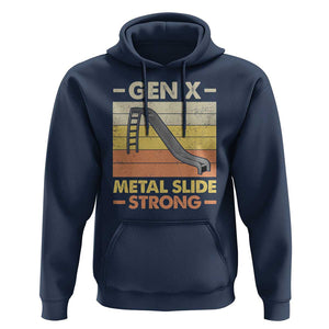 Funny Gen X Hoodie Metal Slide Strong Retro TS09 Navy Print Your Wear