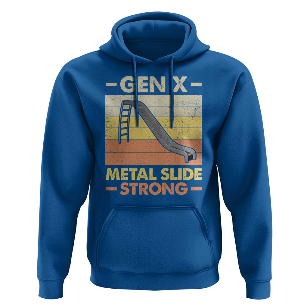 Funny Gen X Hoodie Metal Slide Strong Retro TS09 Royal Blue Print Your Wear
