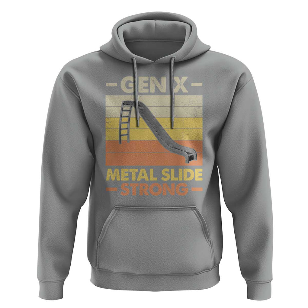 Funny Gen X Hoodie Metal Slide Strong Retro TS09 Sport Gray Print Your Wear