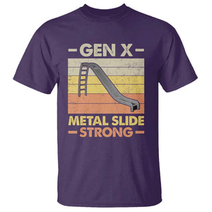 Funny Gen X T Shirt Metal Slide Strong Retro TS09 Purple Print Your Wear