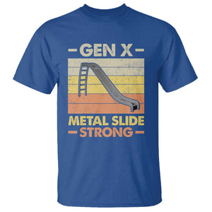 Funny Gen X T Shirt Metal Slide Strong Retro TS09 Royal Blue Print Your Wear