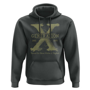 Gen X Hoodie Raised On Hose Water And Neglect TS09 Dark Heather Print Your Wear