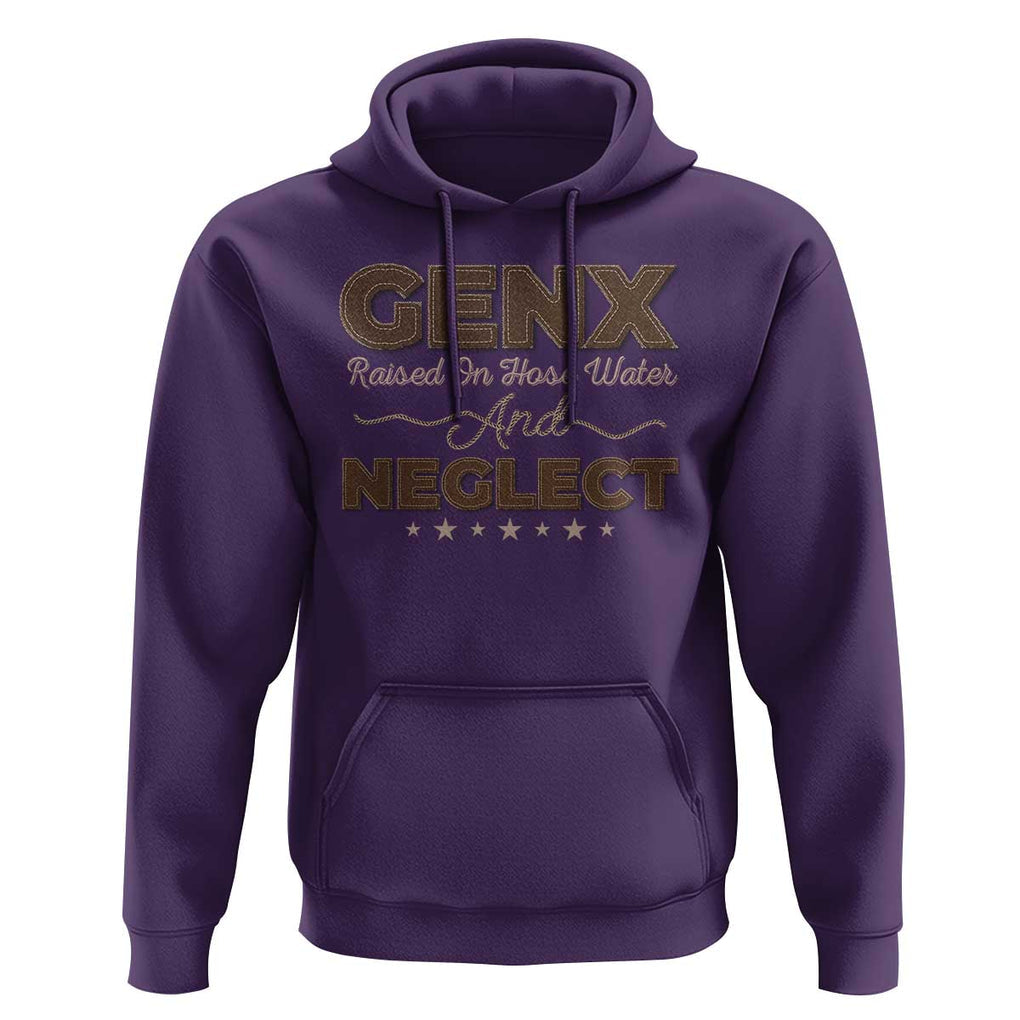 Gen X Hoodie Raised On Hose Water And Neglect TS09 Purple Print Your Wear