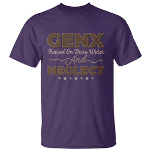 Gen X T Shirt Raised On Hose Water And Neglect TS09 Purple Print Your Wear