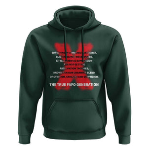 Gen X Hoodie The True Fafo Generation TS09 Dark Forest Green Print Your Wear