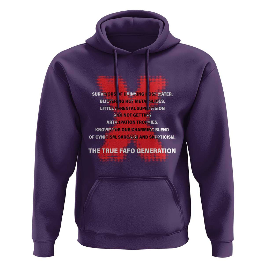 Gen X Hoodie The True Fafo Generation TS09 Purple Print Your Wear