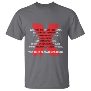 Gen X T Shirt The True Fafo Generation TS09 Charcoal Print Your Wear