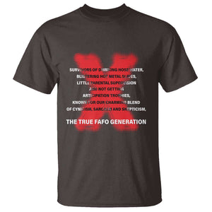 Gen X T Shirt The True Fafo Generation TS09 Dark Chocolate Print Your Wear