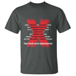 Gen X T Shirt The True Fafo Generation TS09 Dark Heather Print Your Wear
