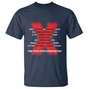 Gen X T Shirt The True Fafo Generation TS09 Navy Print Your Wear