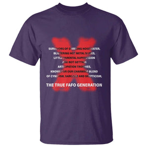 Gen X T Shirt The True Fafo Generation TS09 Purple Print Your Wear