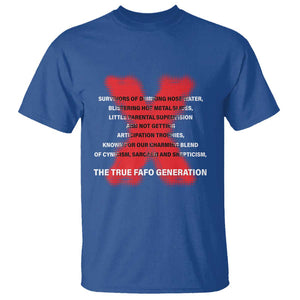 Gen X T Shirt The True Fafo Generation TS09 Royal Blue Print Your Wear