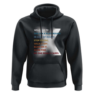 Funny Welcome To The Gen X Playground Hoodie TS09 Black Print Your Wear