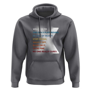 Funny Welcome To The Gen X Playground Hoodie TS09 Charcoal Print Your Wear