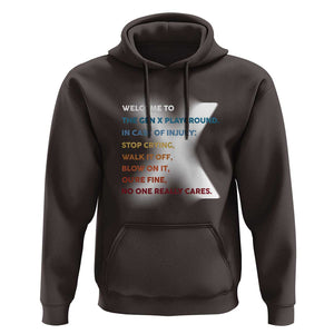 Funny Welcome To The Gen X Playground Hoodie TS09 Dark Chocolate Print Your Wear