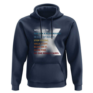 Funny Welcome To The Gen X Playground Hoodie TS09 Navy Print Your Wear