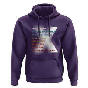 Funny Welcome To The Gen X Playground Hoodie TS09 Purple Print Your Wear