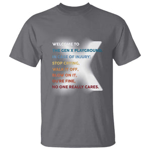 Funny Welcome To The Gen X Playground T Shirt TS09 Charcoal Print Your Wear