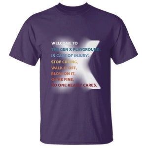 Funny Welcome To The Gen X Playground T Shirt TS09 Purple Print Your Wear
