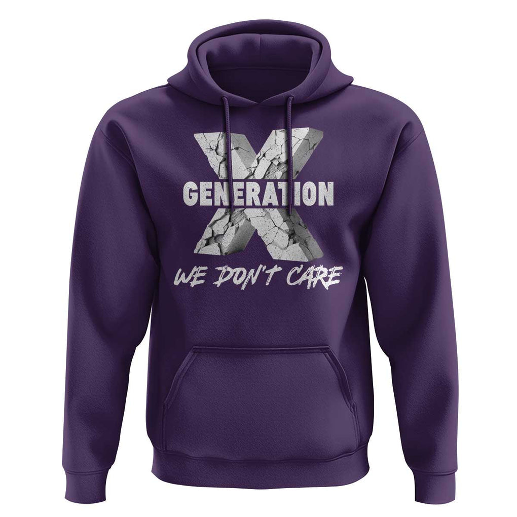 Funny Gen X We Don't Care Hoodie TS09 Purple Print Your Wear