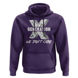 Funny Gen X We Don't Care Hoodie TS09 Purple Print Your Wear