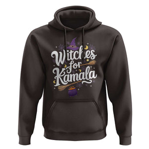Witches For Kamala Hoodie Harris US President 2024 Halloween TS09 Dark Chocolate Print Your Wear