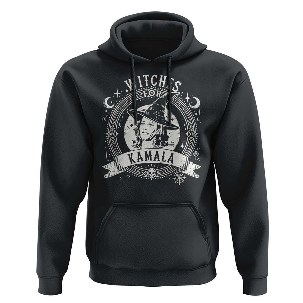 Witches For Kamala Hoodie Harris Madam President 2024 Halloween TS09 Black Print Your Wear